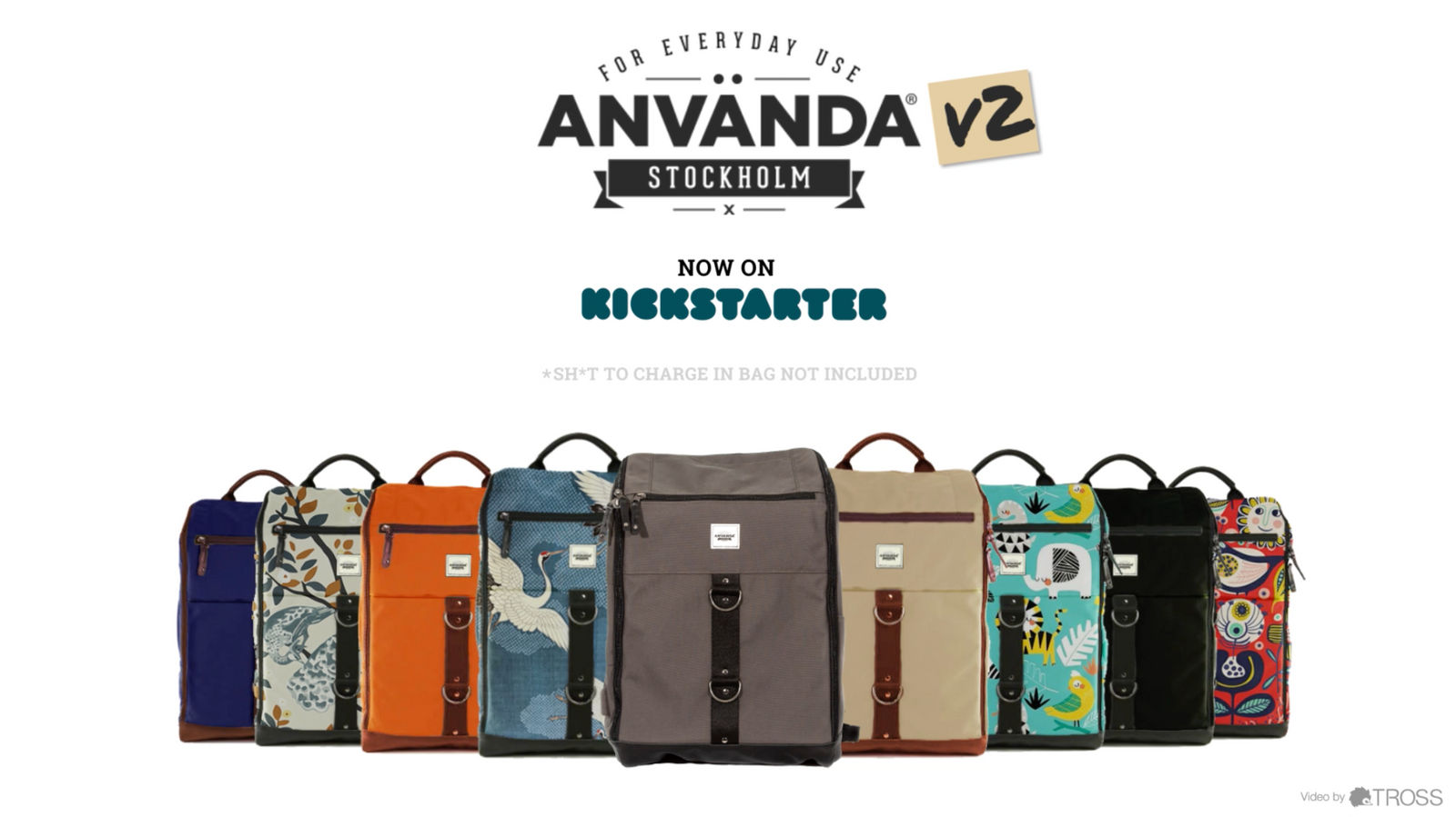 A collection of Anvanda V2 bags