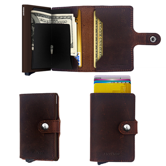 Använda Leather Wallet