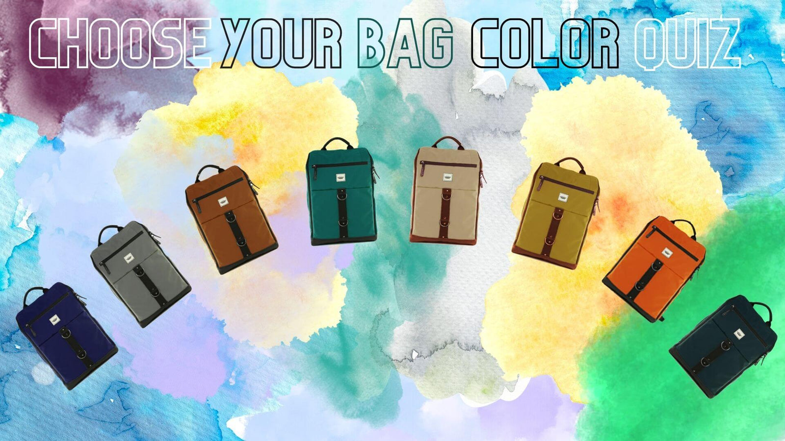 A palette of backpacks