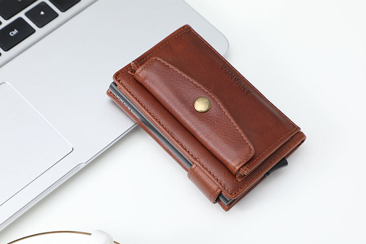 Använda Leather Euro Wallet