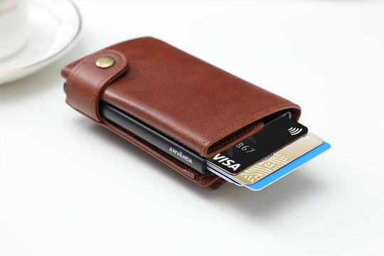Använda Leather Euro Wallet