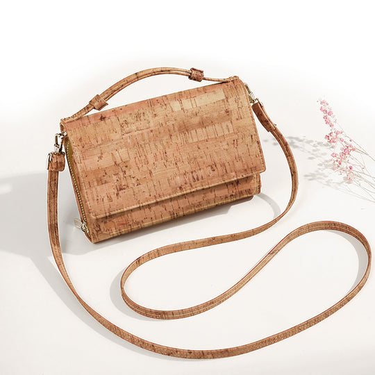 Anvanda Cork Natural Shoulder Clutch