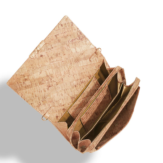 Anvanda Cork Natural Shoulder Clutch